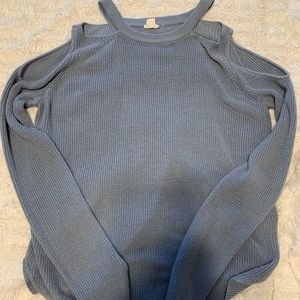 Cold shoulder sweater